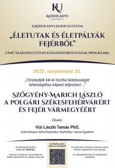 Kezdődik a Kodolányi szabadegyetem - Életutak és életpályák Fejérből